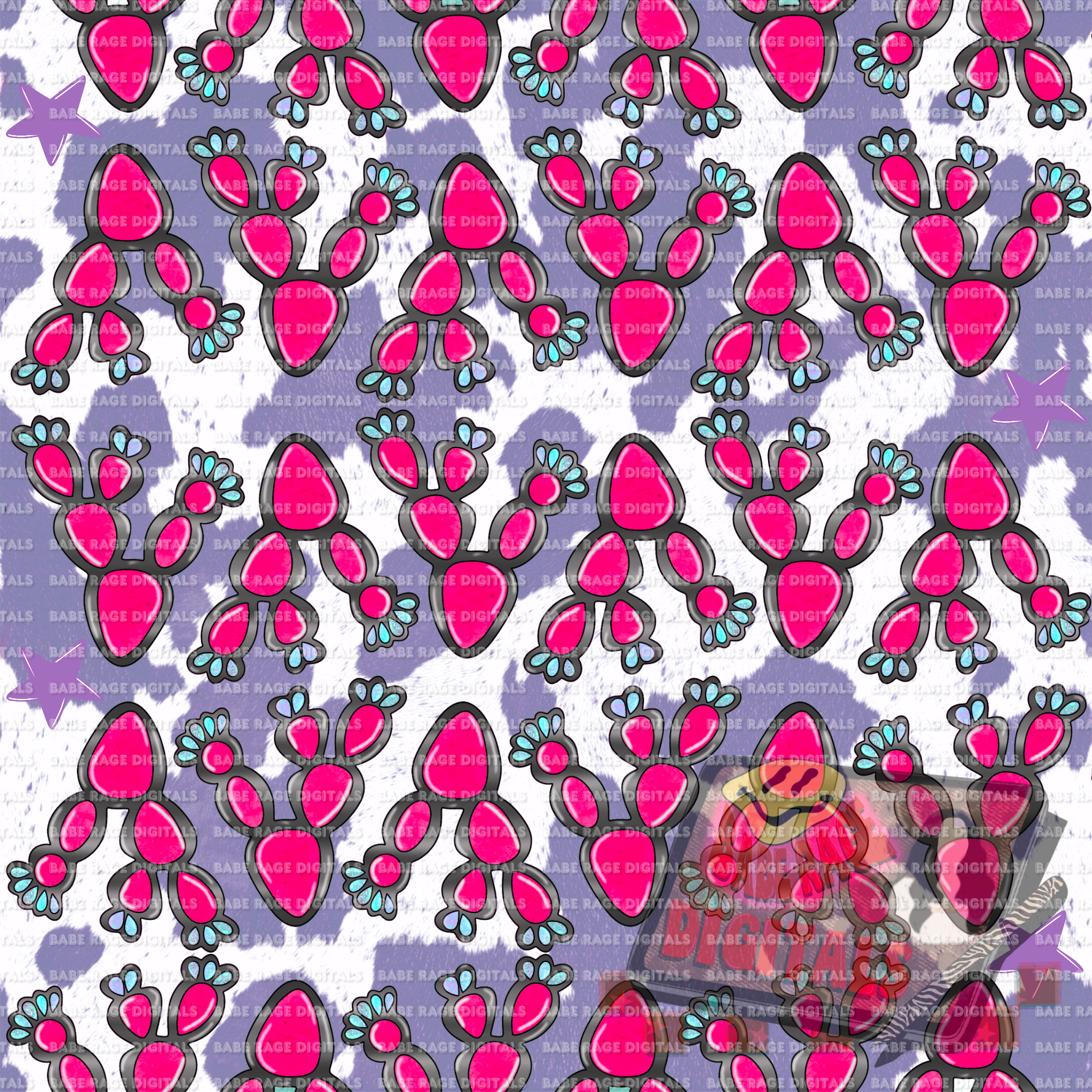 Purple cactus Concho