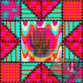 Neon cowgirl quilt